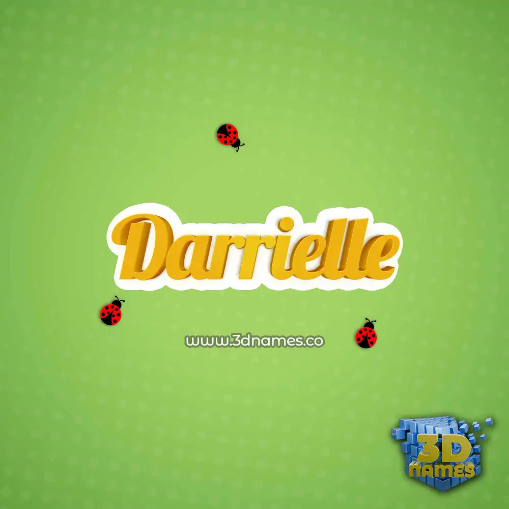 darrielle in Ladybugs style - 3D name wallpaper