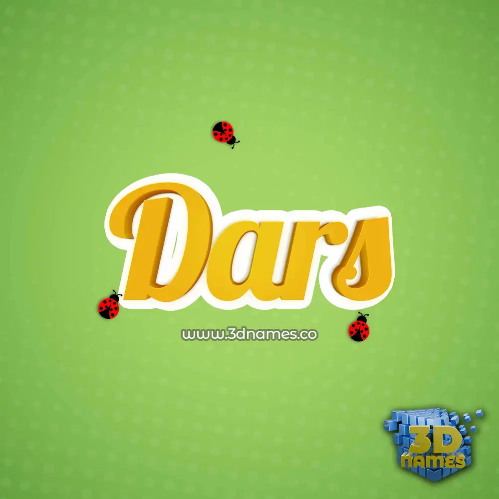 dars in Ladybugs style - 3D name wallpaper