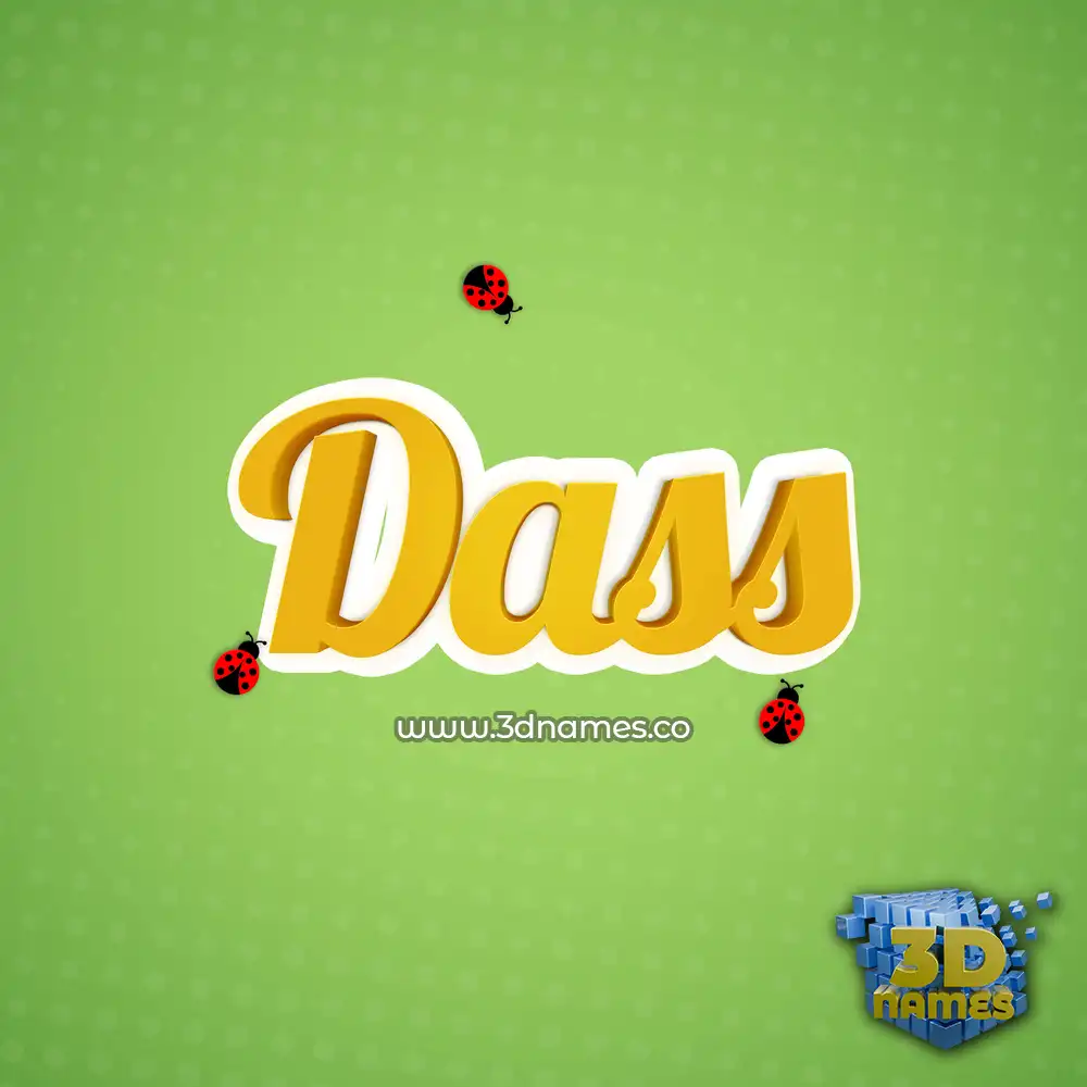 dass in Ladybugs style - 3D name wallpaper