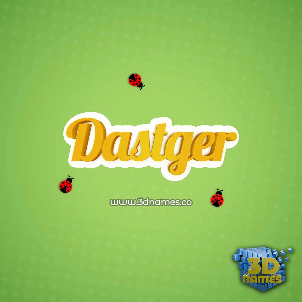 dastger in Ladybugs style - 3D name wallpaper