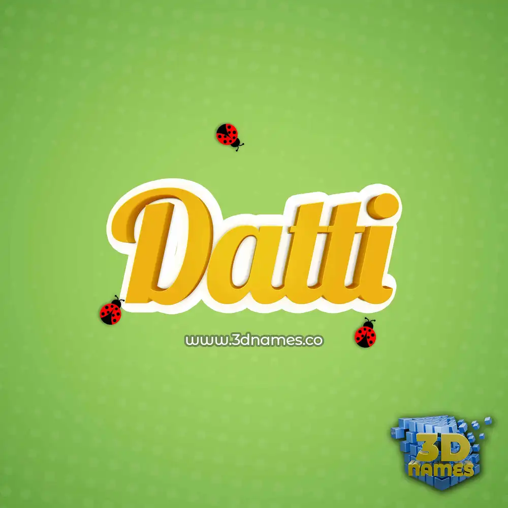 datti in Ladybugs style - 3D name wallpaper