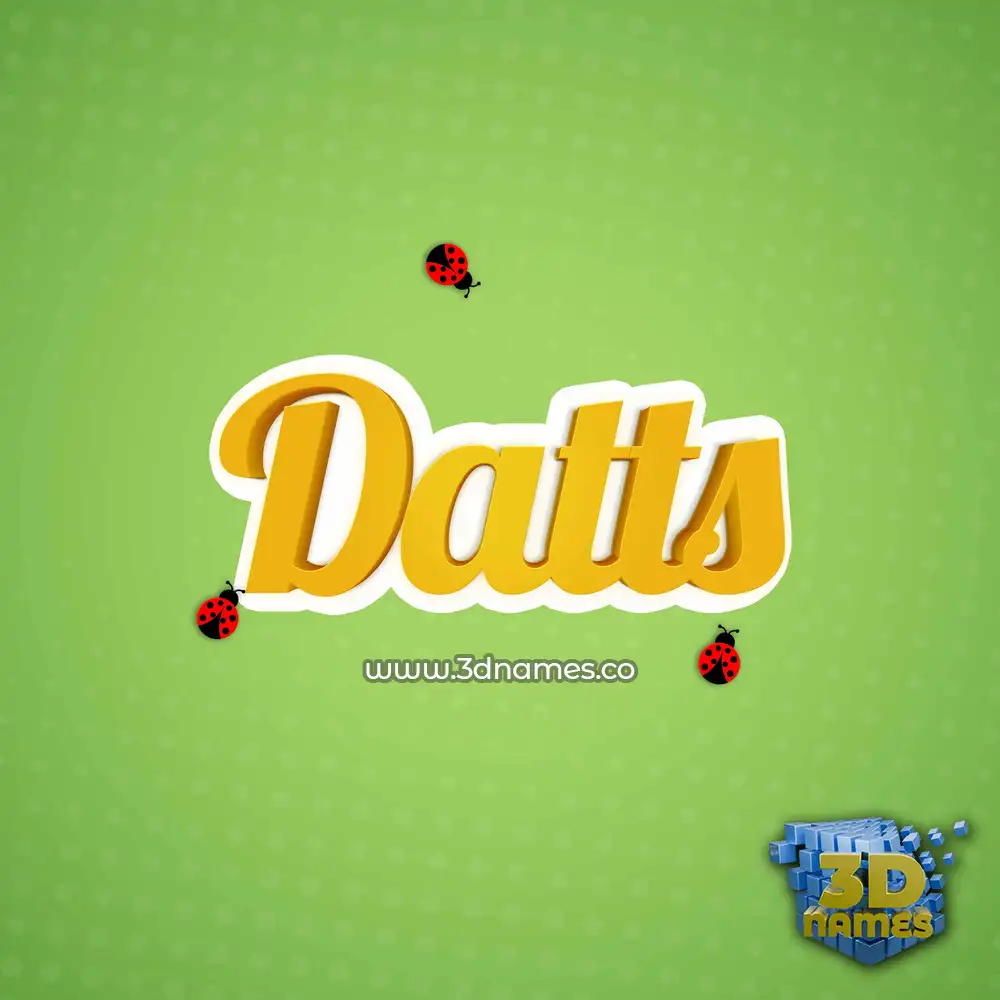 datts in Ladybugs style - 3D name wallpaper