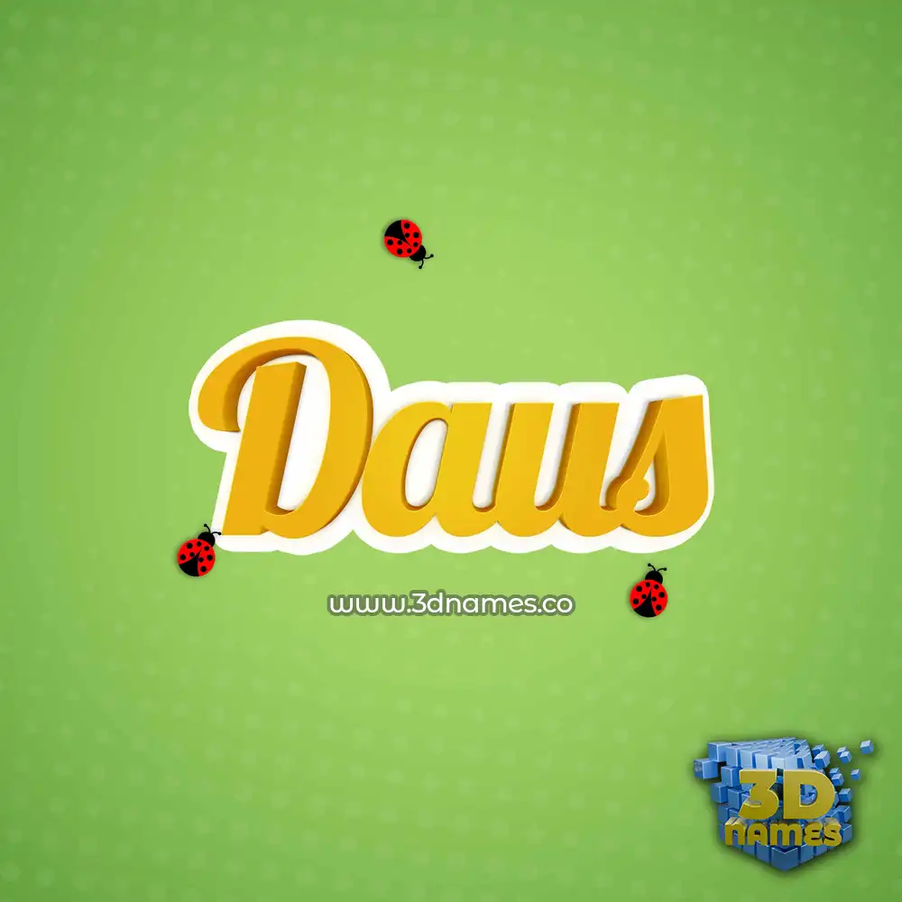 daus in Ladybugs style - 3D name wallpaper
