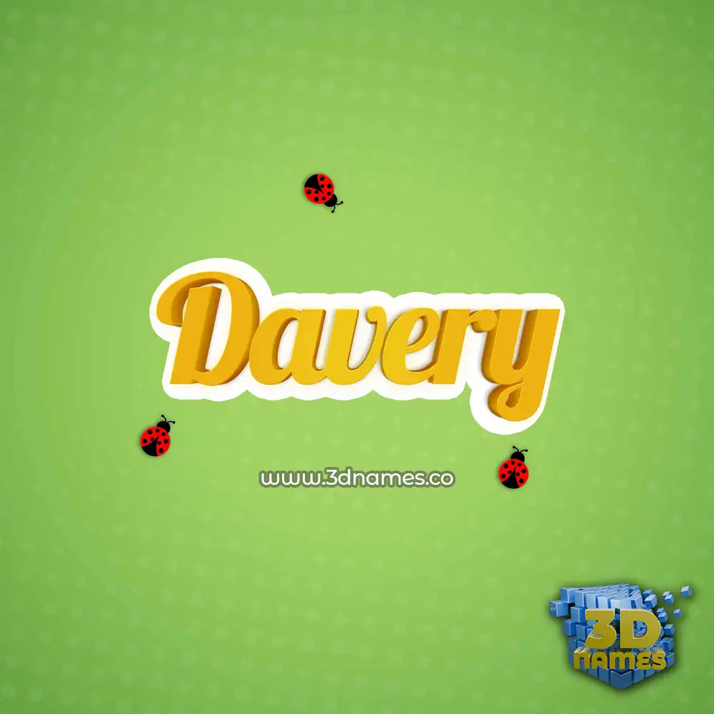 davery in Ladybugs style - 3D name wallpaper