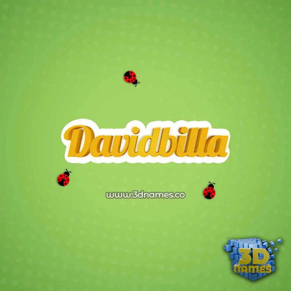 davidbilla in Ladybugs style - 3D name wallpaper
