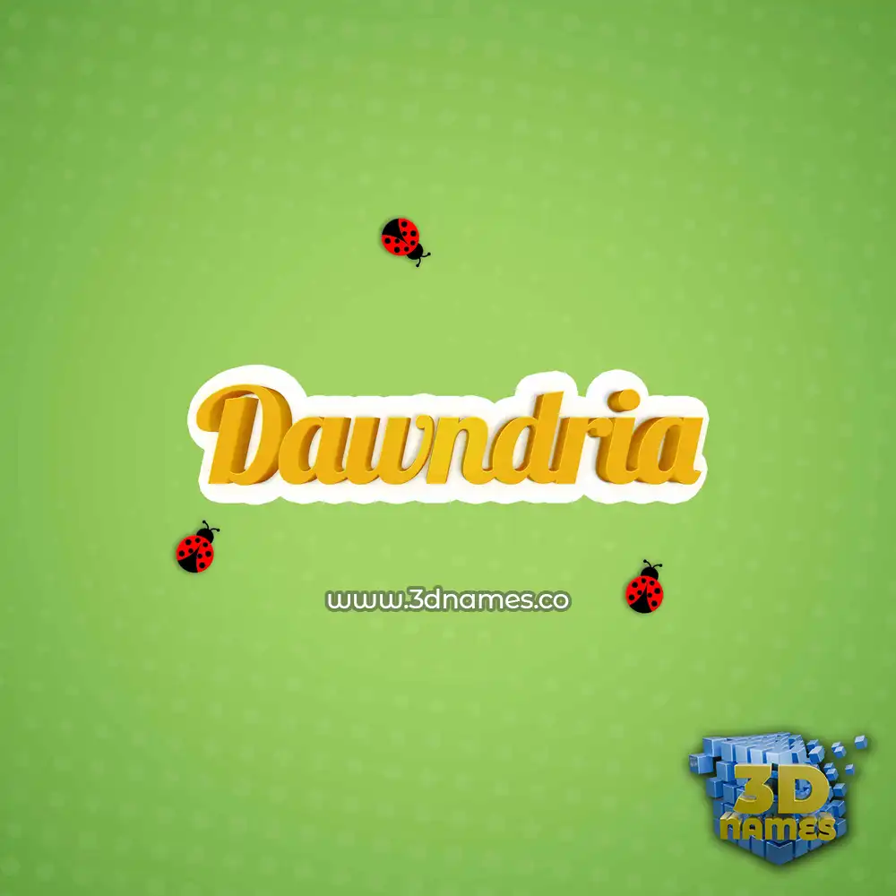 dawndria in Ladybugs style - 3D name wallpaper