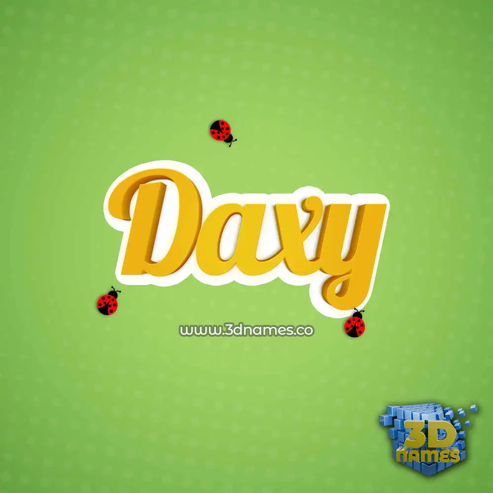 daxy in Ladybugs style - 3D name wallpaper