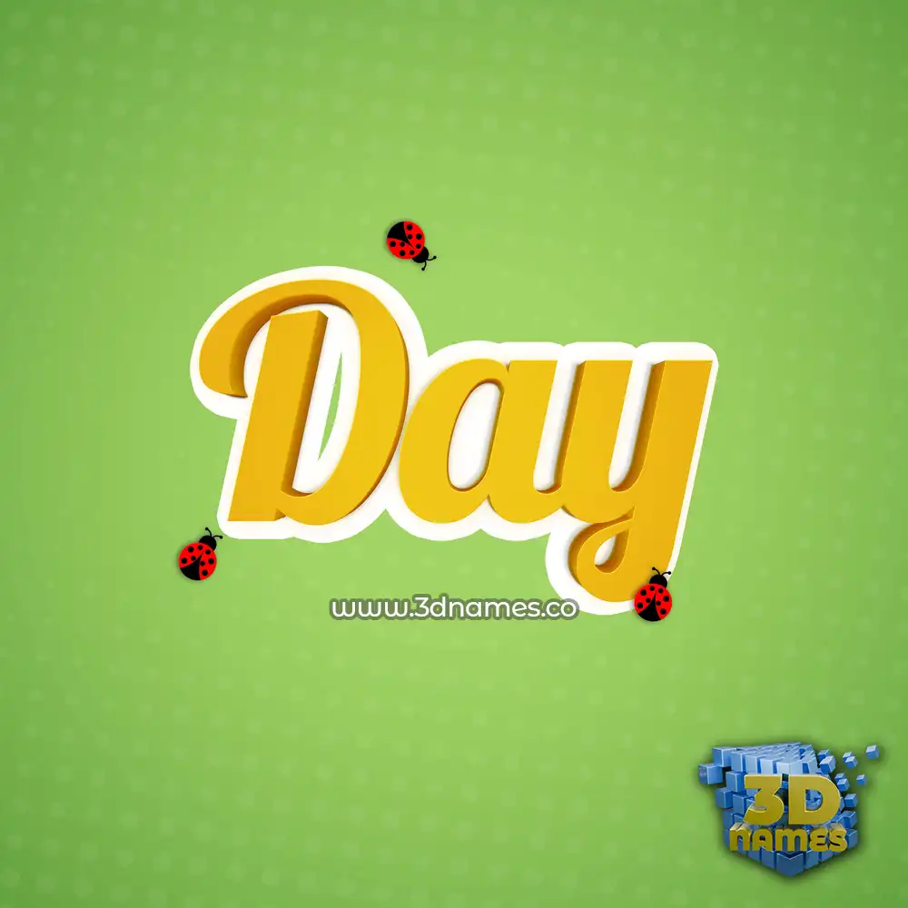 day in Ladybugs style - 3D name wallpaper