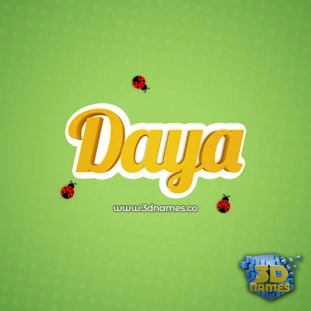 daya in Ladybugs style - 3D name wallpaper