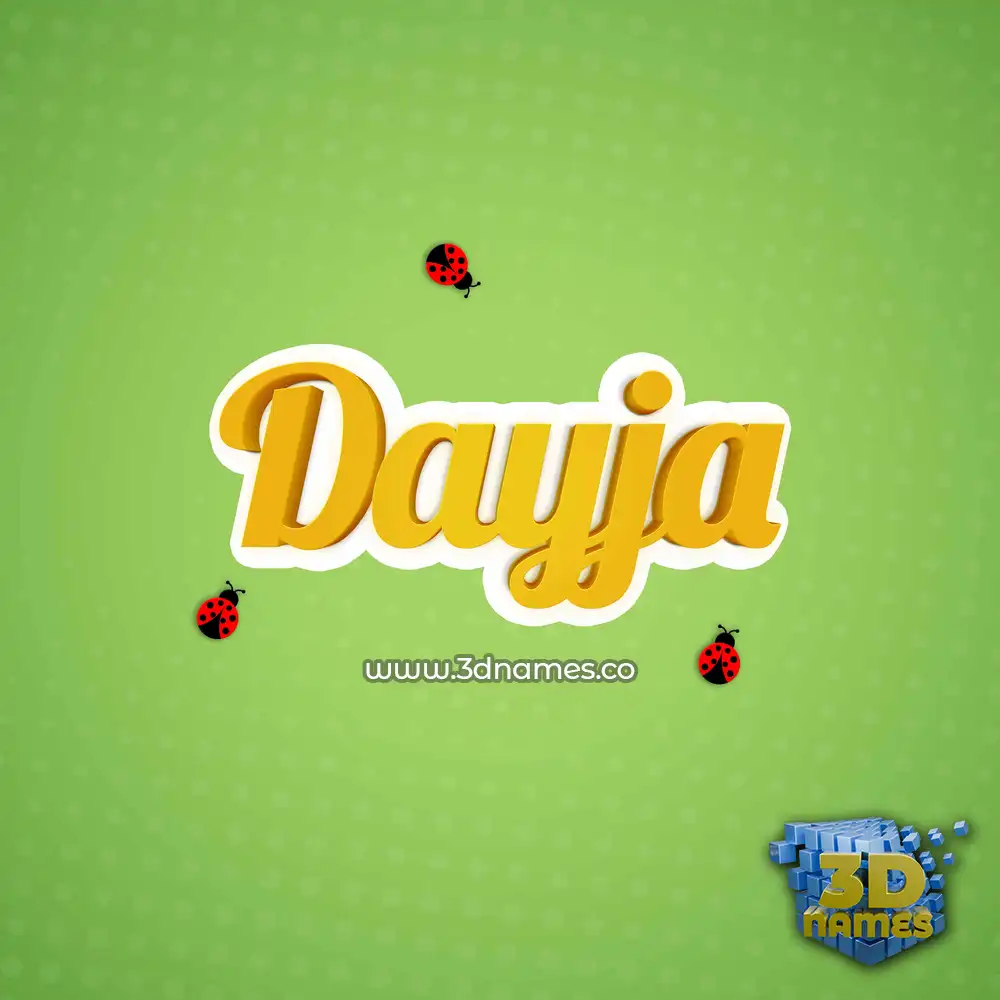 dayja in Ladybugs style - 3D name wallpaper