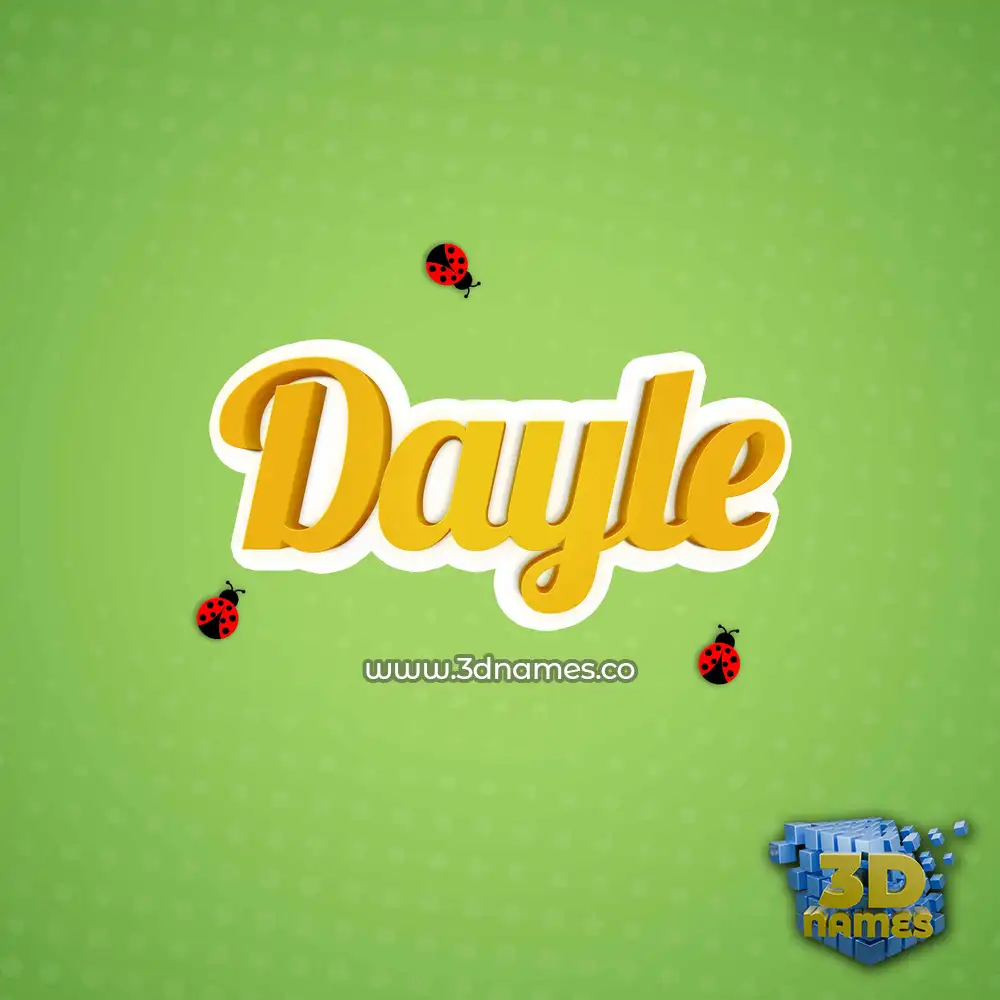 dayle in Ladybugs style - 3D name wallpaper