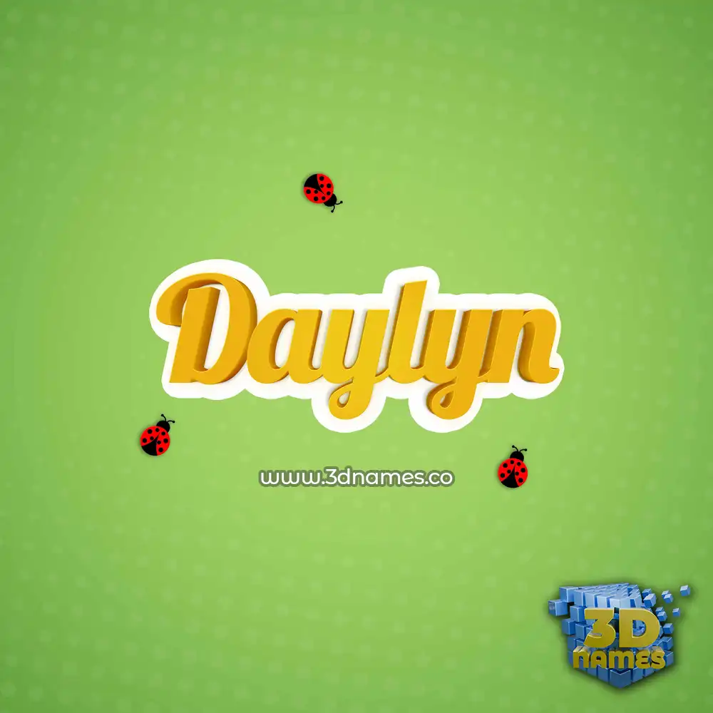 daylyn in Ladybugs style - 3D name wallpaper