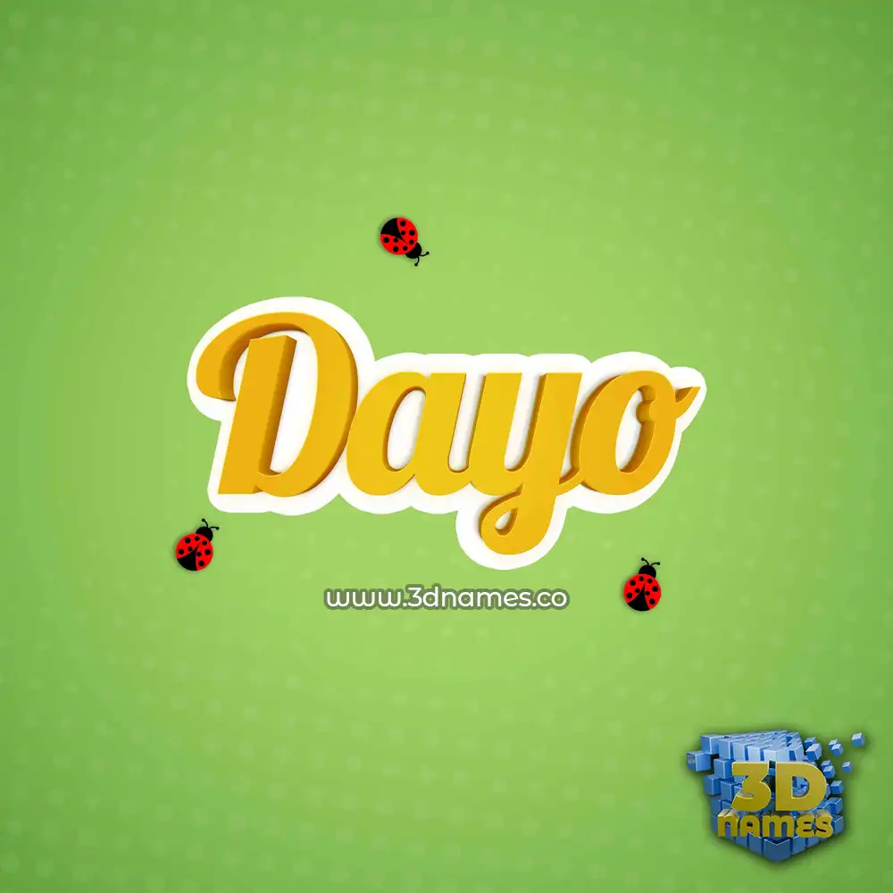 dayo in Ladybugs style - 3D name wallpaper