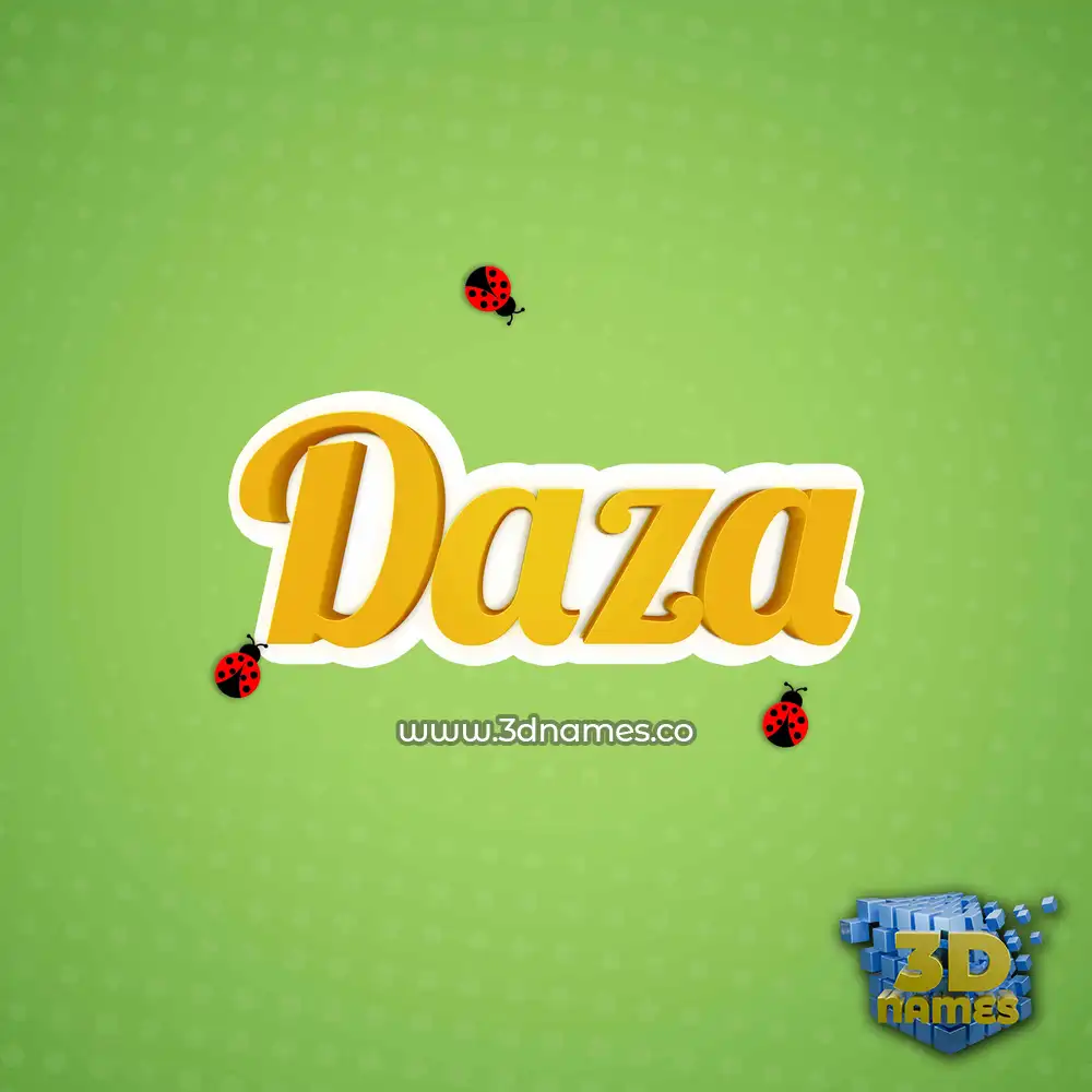daza in Ladybugs style - 3D name wallpaper