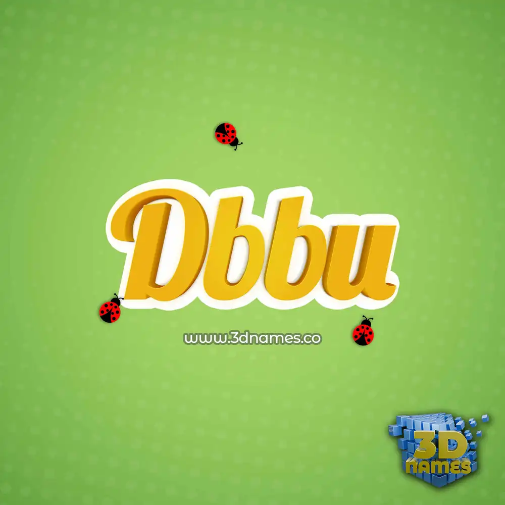 dbbu in Ladybugs style - 3D name wallpaper