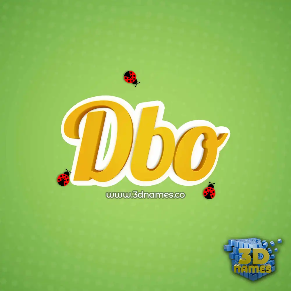 dbo in Ladybugs style - 3D name wallpaper
