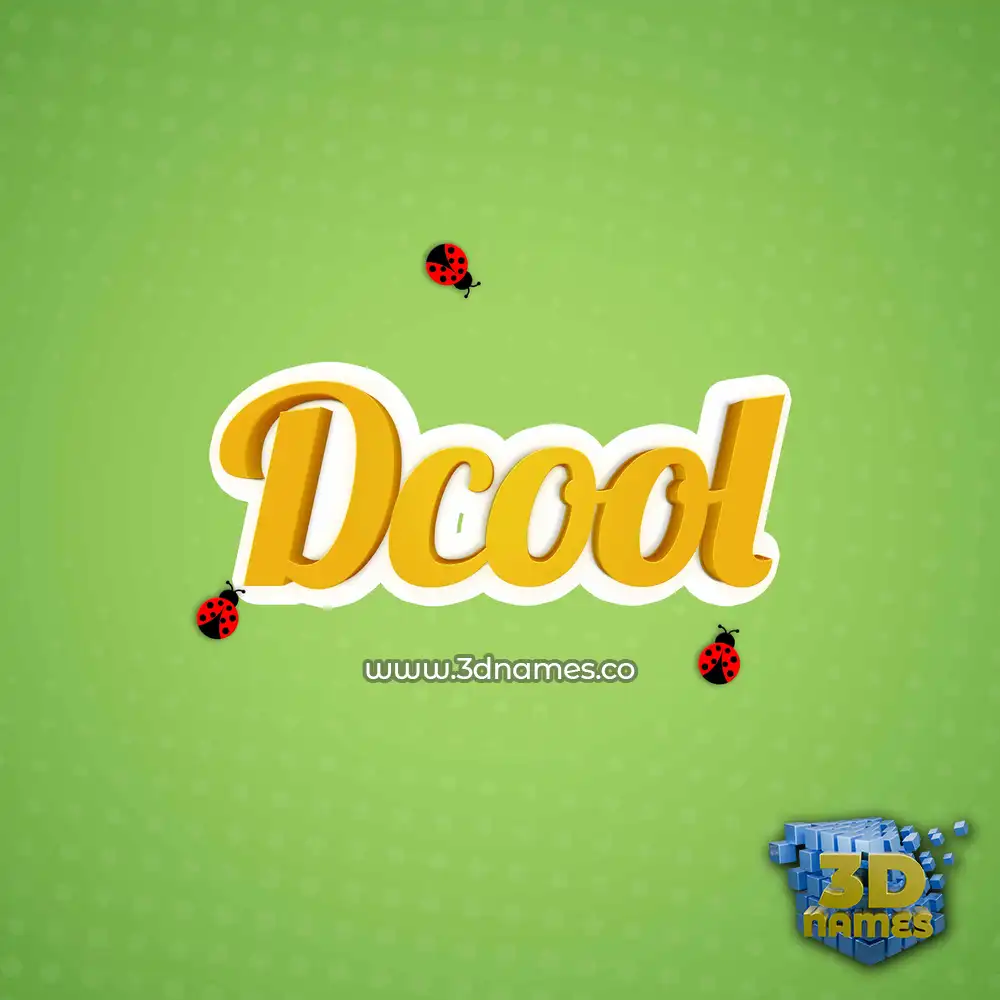 dcool in Ladybugs style - 3D name wallpaper