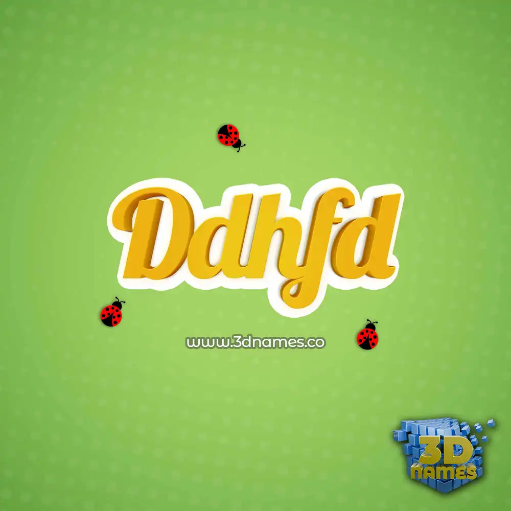 ddhfd in Ladybugs style - 3D name wallpaper
