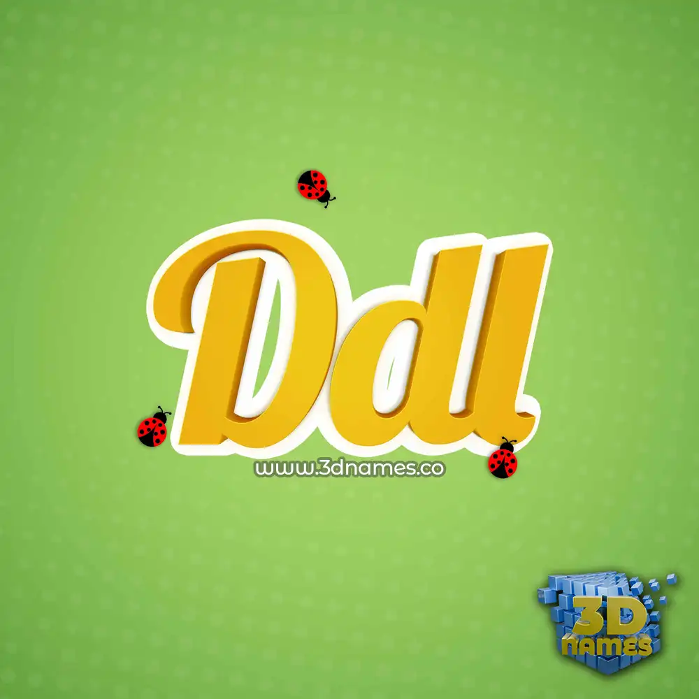 ddl in Ladybugs style - 3D name wallpaper