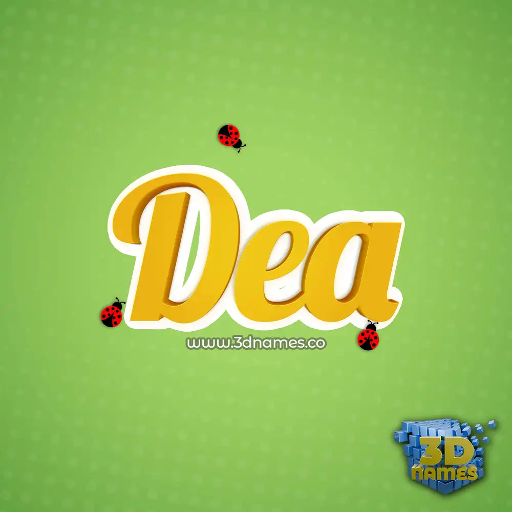 dea in Ladybugs style - 3D name wallpaper