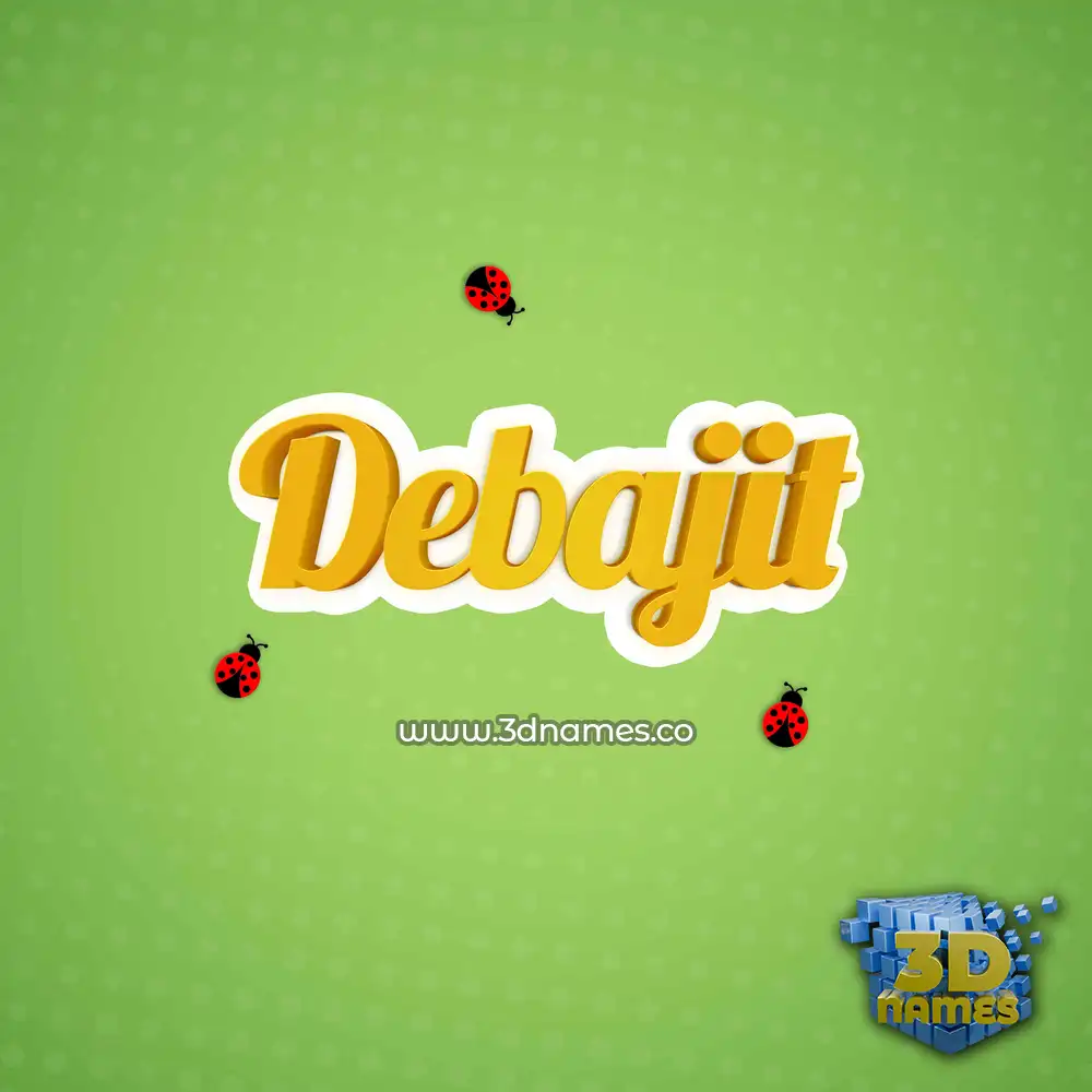 debajit in Ladybugs style - 3D name wallpaper