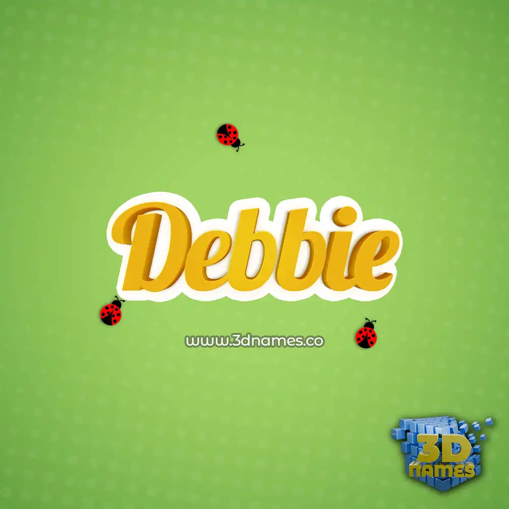 debbie in Ladybugs style - 3D name wallpaper