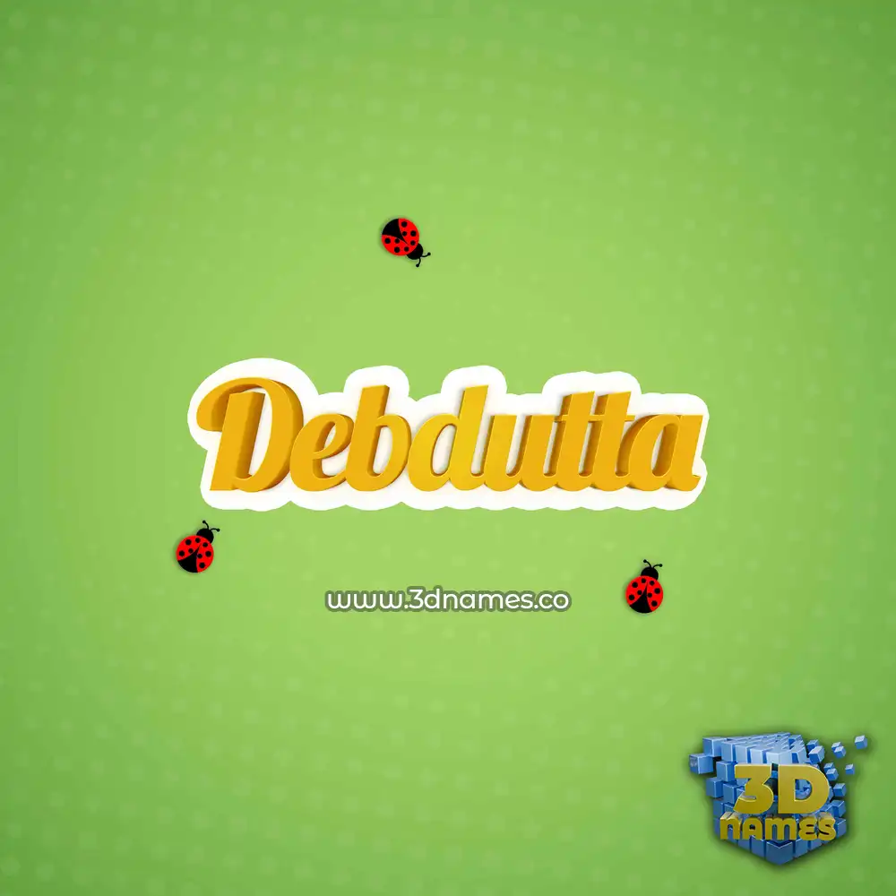 debdutta in Ladybugs style - 3D name wallpaper