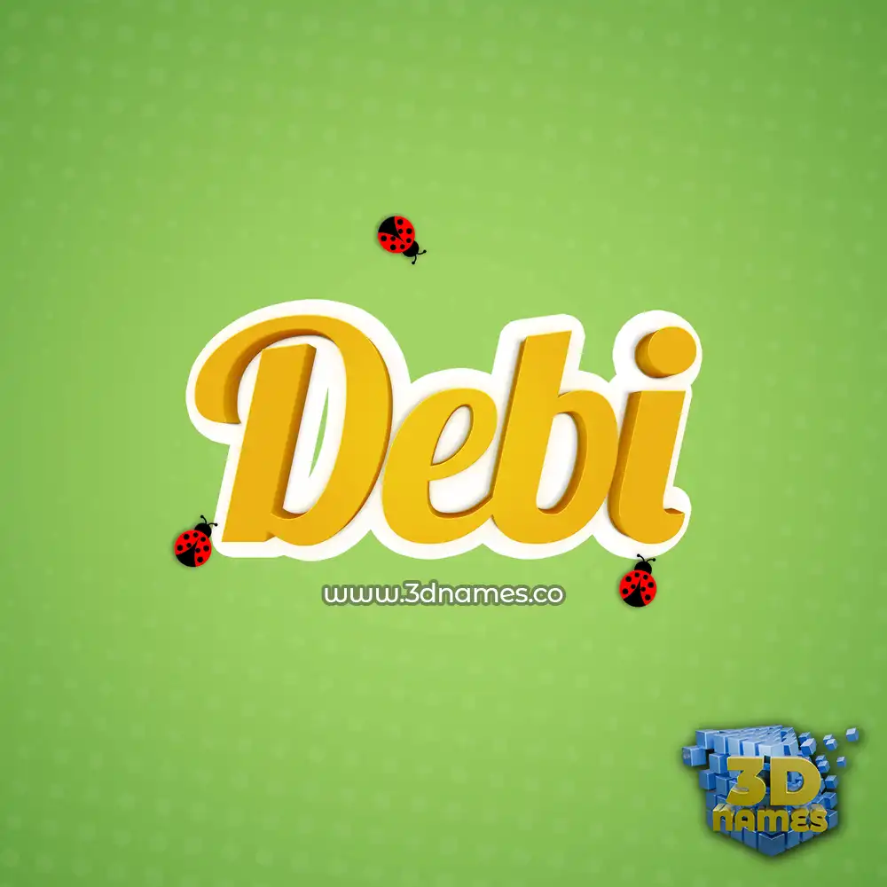 debi in Ladybugs style - 3D name wallpaper
