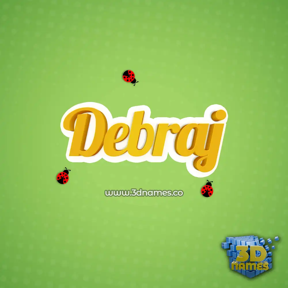 debraj in Ladybugs style - 3D name wallpaper