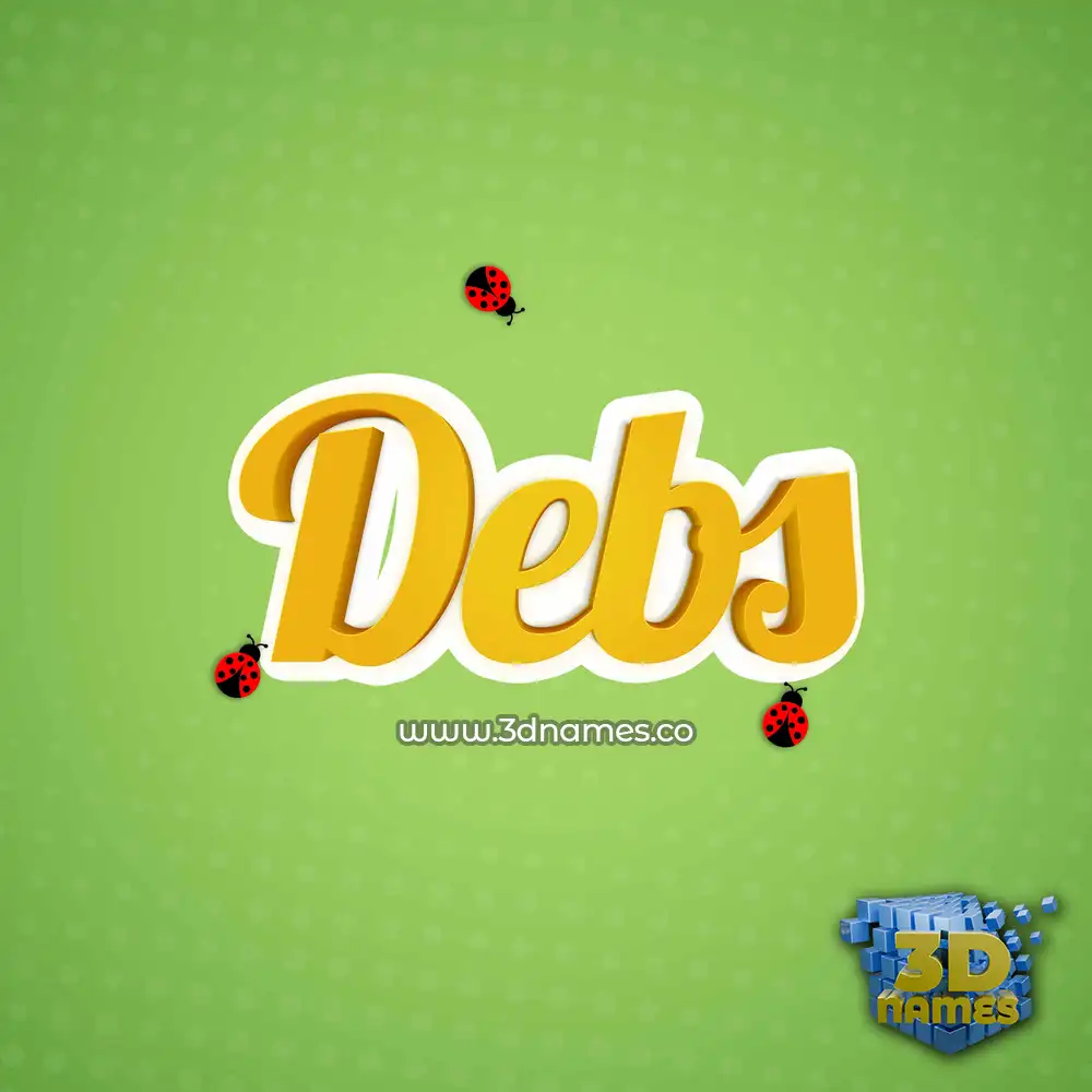 debs in Ladybugs style - 3D name wallpaper