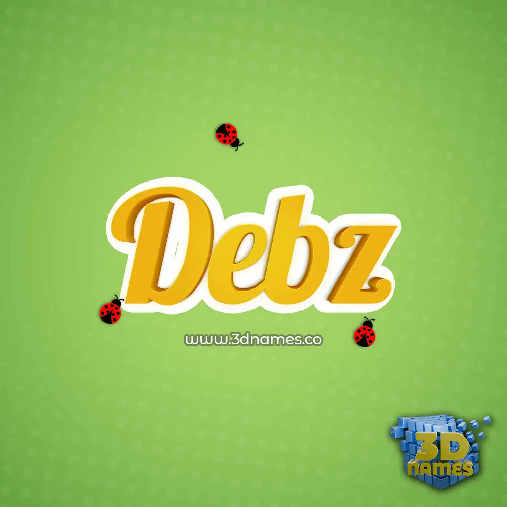 debz in Ladybugs style - 3D name wallpaper