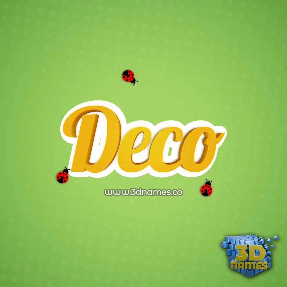 deco in Ladybugs style - 3D name wallpaper