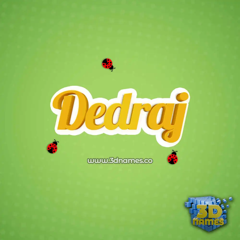dedraj in Ladybugs style - 3D name wallpaper