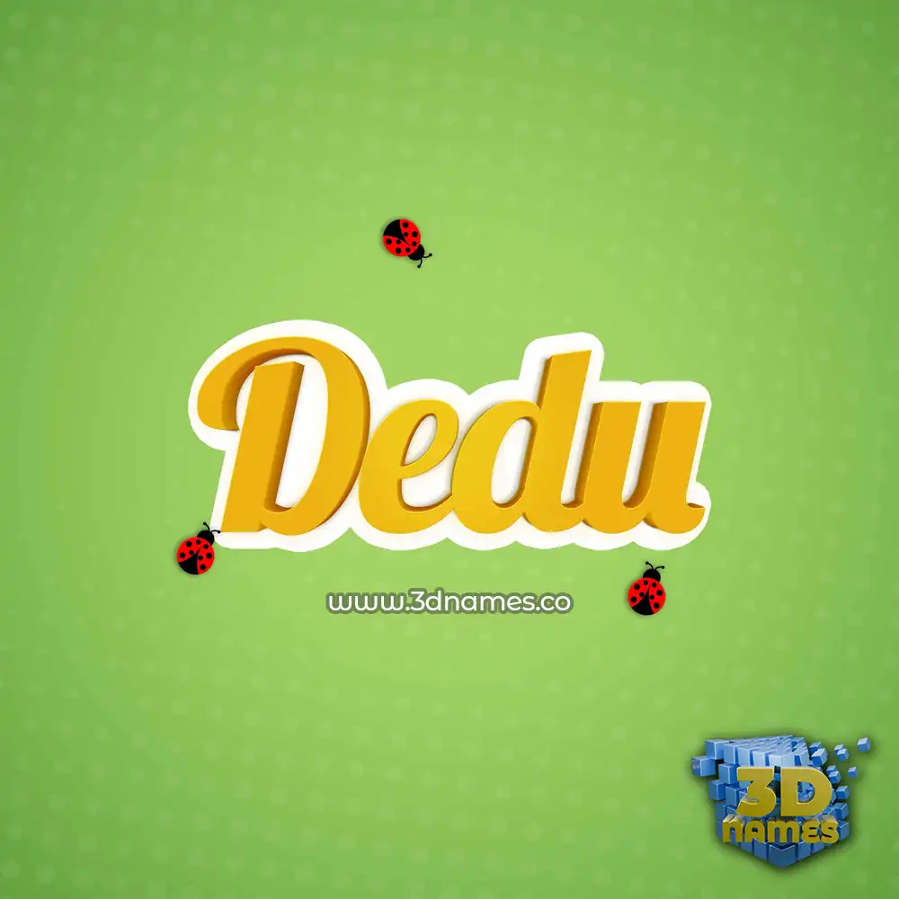 dedu in Ladybugs style - 3D name wallpaper