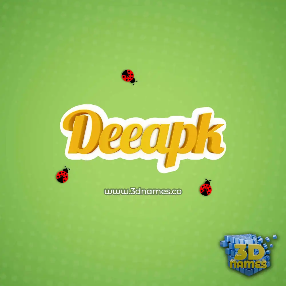 deeapk in Ladybugs style - 3D name wallpaper