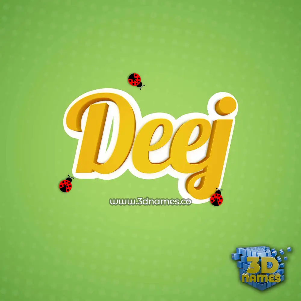 deej in Ladybugs style - 3D name wallpaper