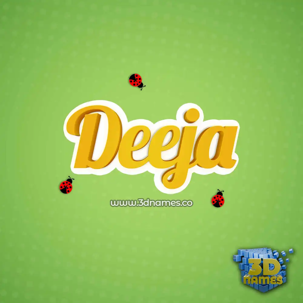 deeja in Ladybugs style - 3D name wallpaper