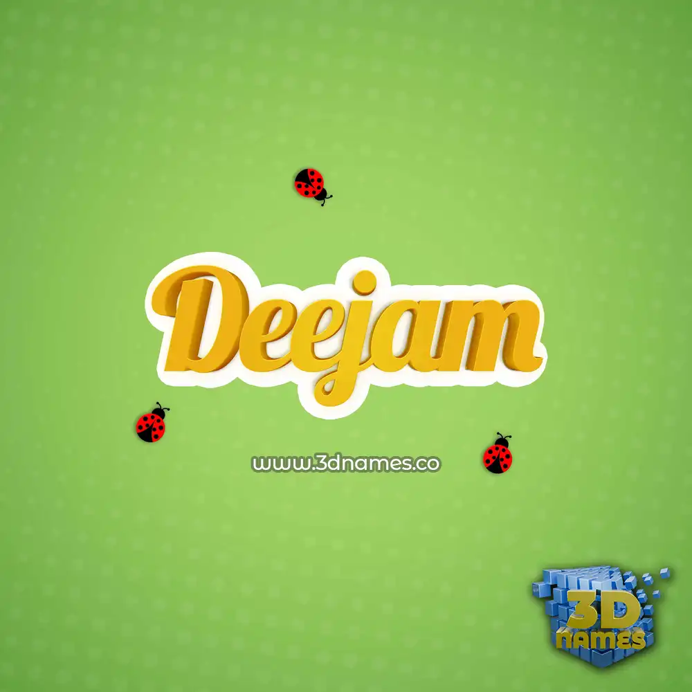deejam in Ladybugs style - 3D name wallpaper