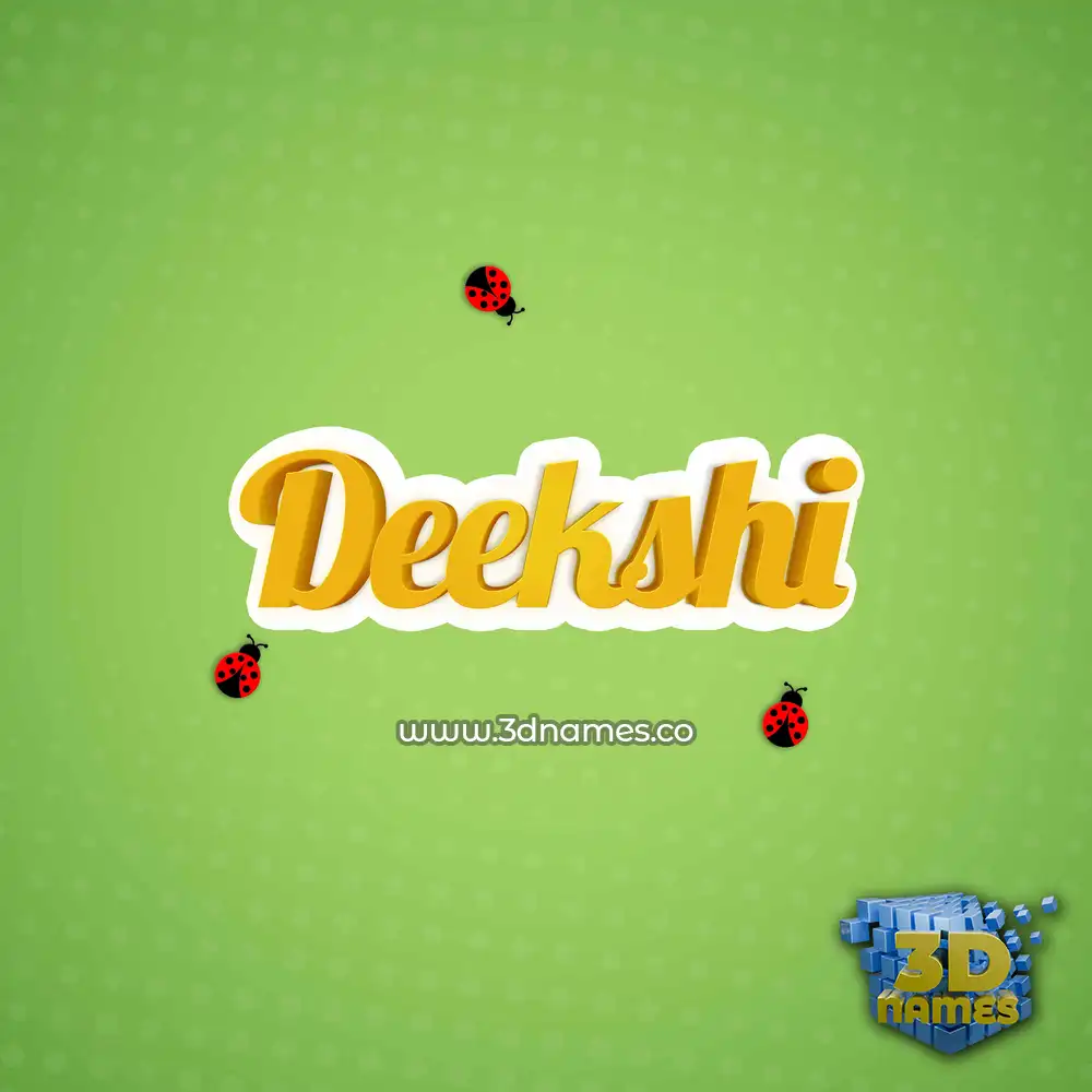deekshi in Ladybugs style - 3D name wallpaper