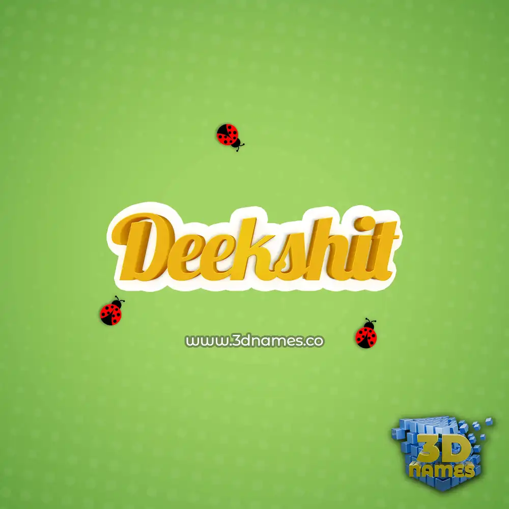 deekshit in Ladybugs style - 3D name wallpaper