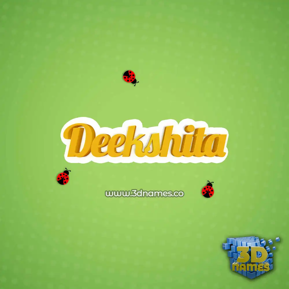 deekshita in Ladybugs style - 3D name wallpaper
