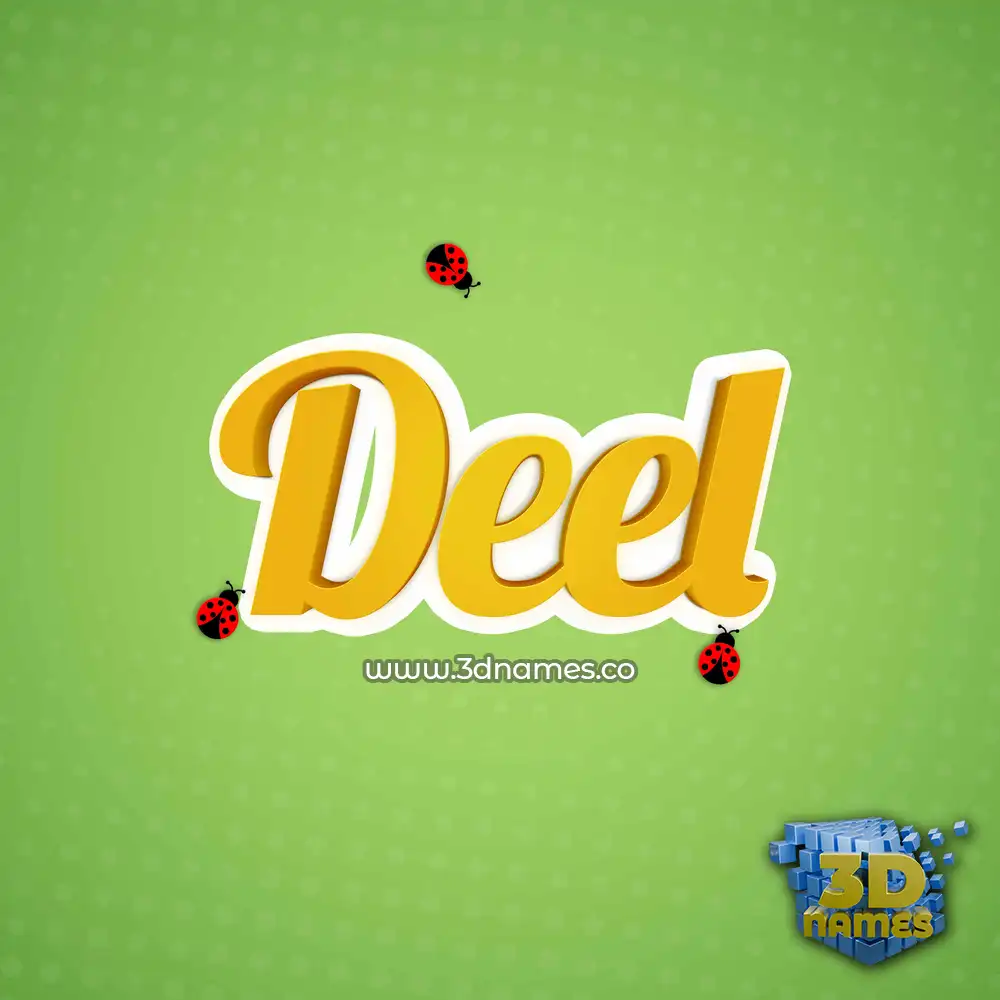 deel in Ladybugs style - 3D name wallpaper