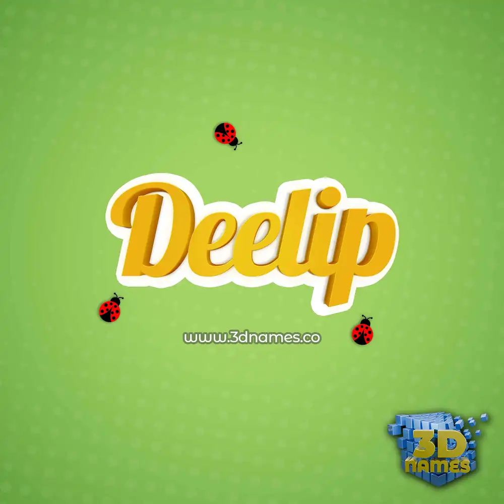 deelip in Ladybugs style - 3D name wallpaper