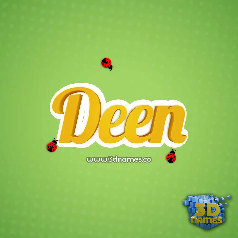 deen in Ladybugs style - 3D name wallpaper