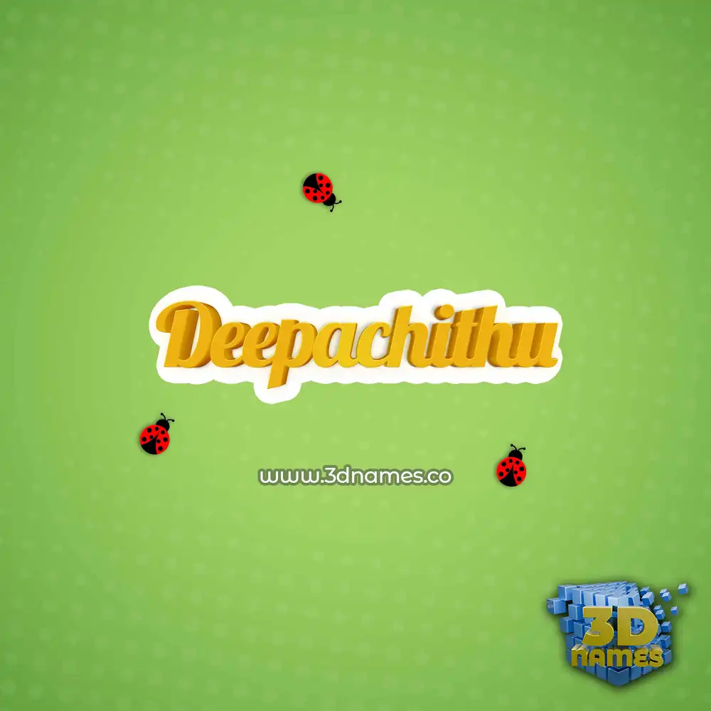 deepachithu in Ladybugs style - 3D name wallpaper