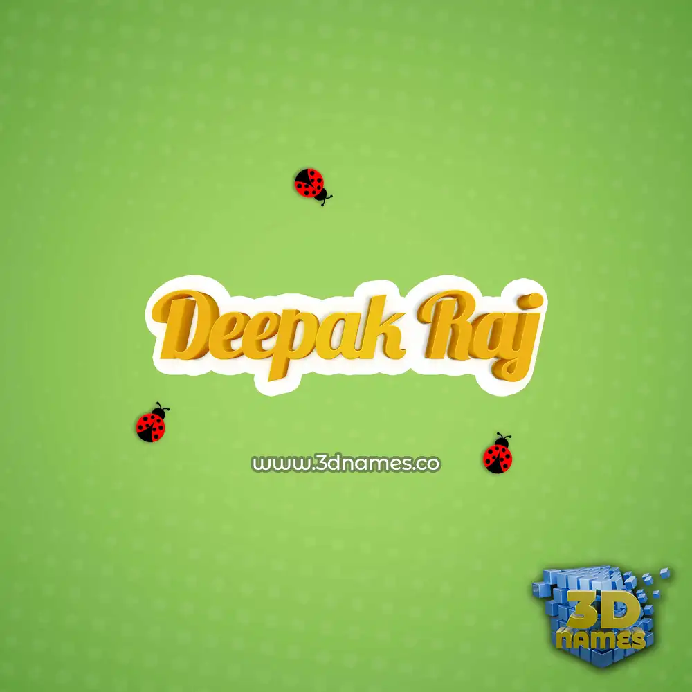 deepak raj in Ladybugs style - 3D name wallpaper