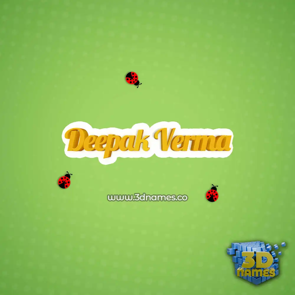 deepak verma in Ladybugs style - 3D name wallpaper