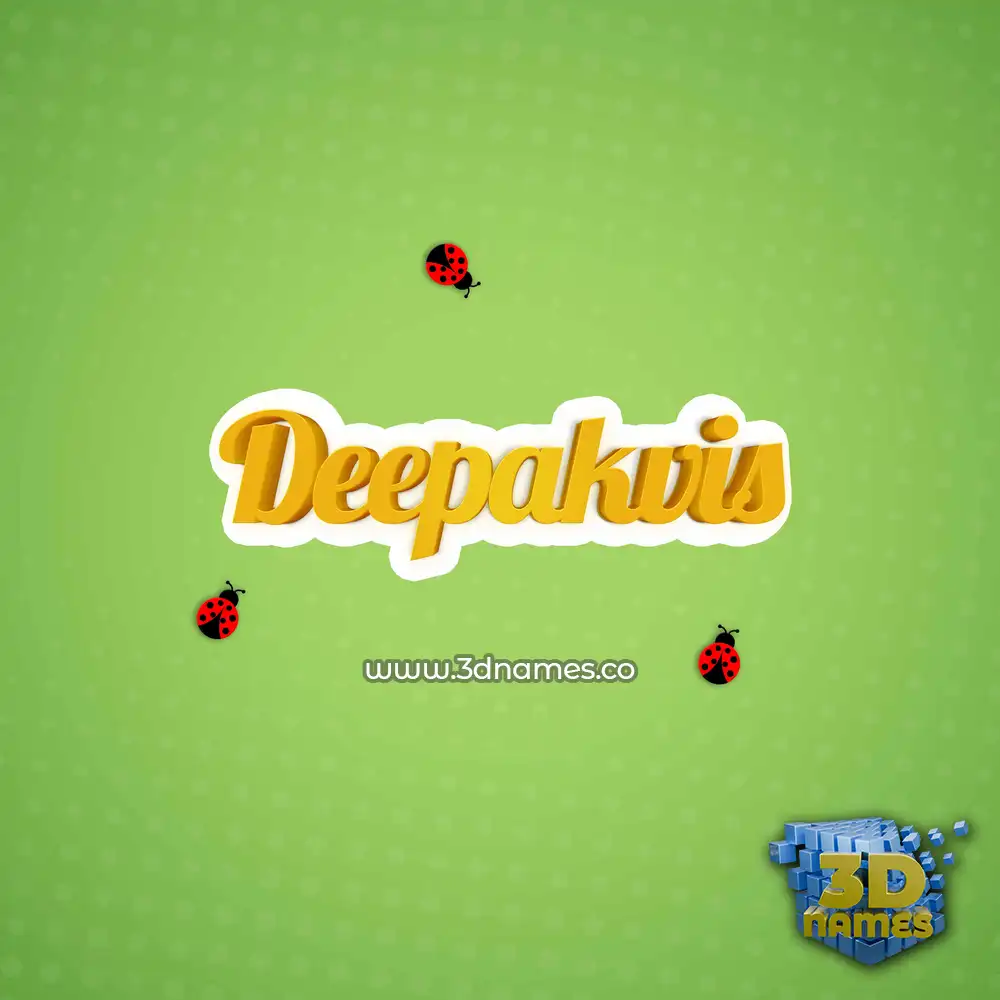deepakvis in Ladybugs style - 3D name wallpaper