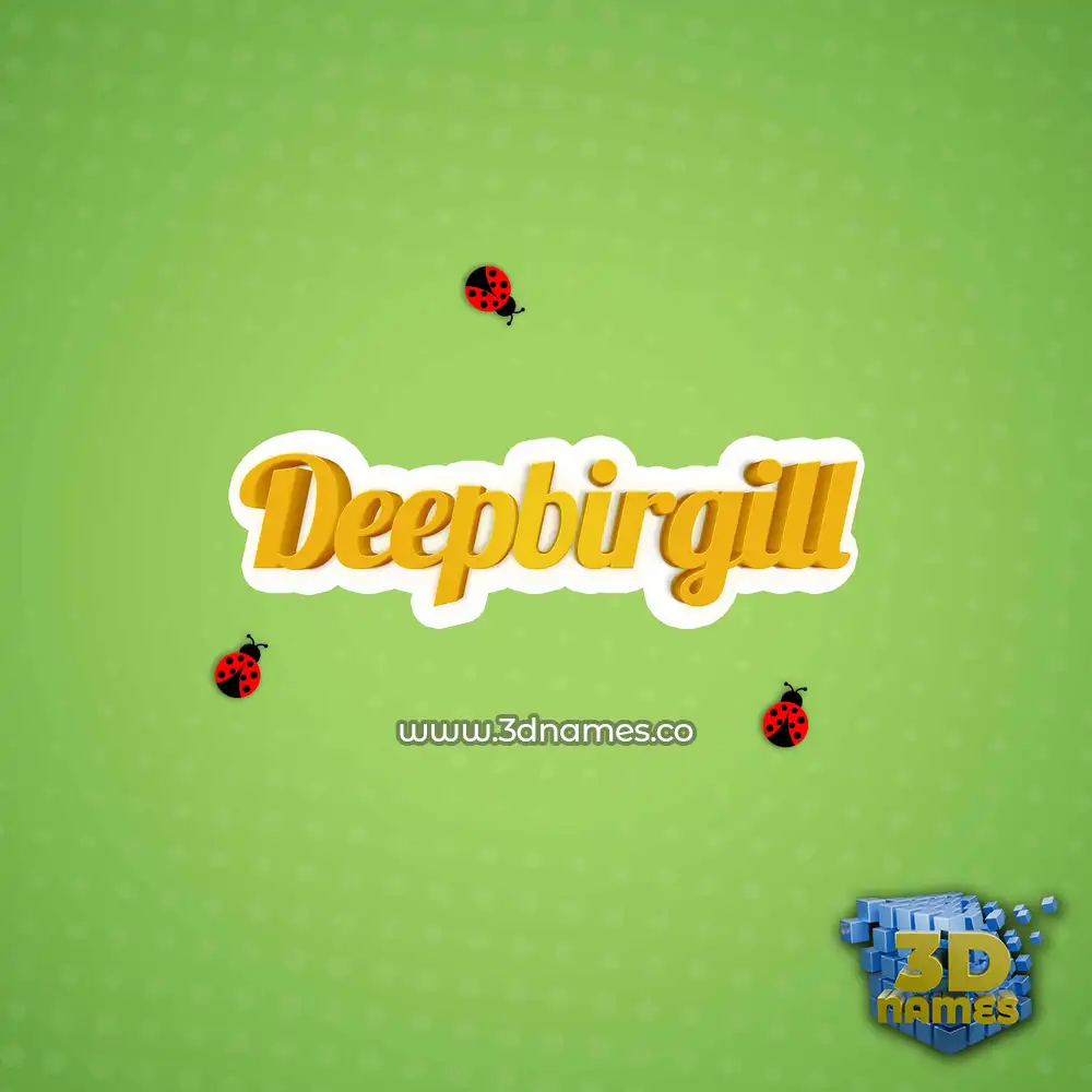 deepbirgill in Ladybugs style - 3D name wallpaper