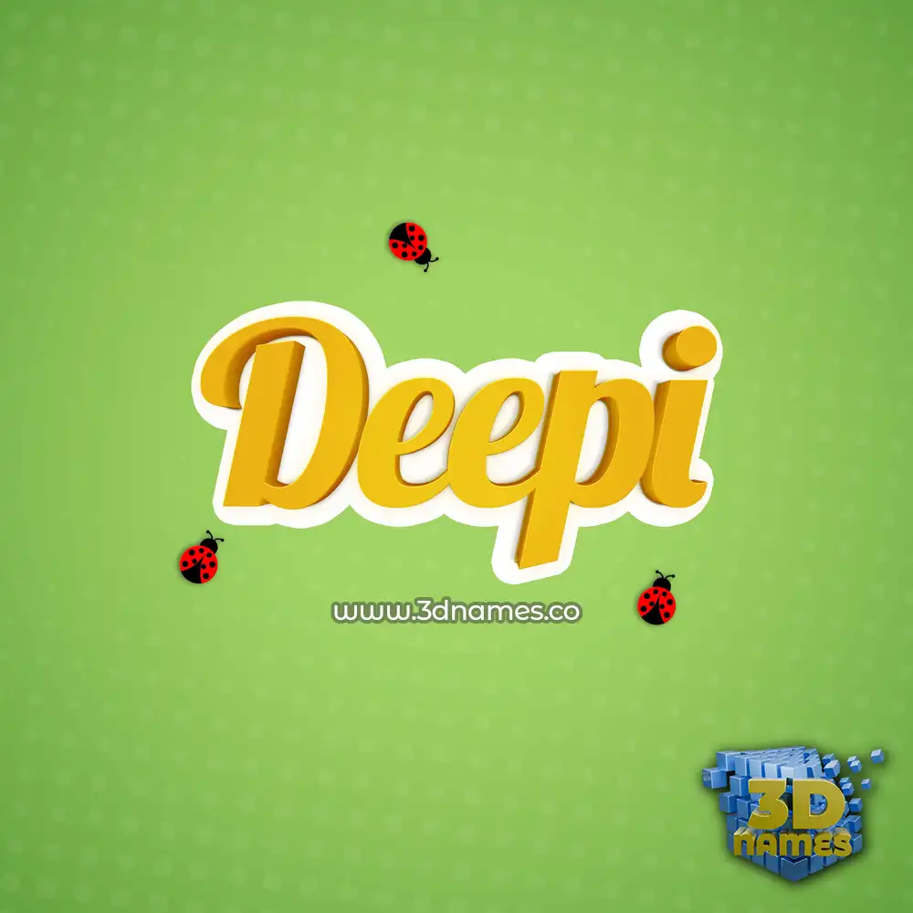 deepi in Ladybugs style - 3D name wallpaper